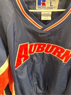 Russell Athletic Navy Pullover with Red Auburn Lettering